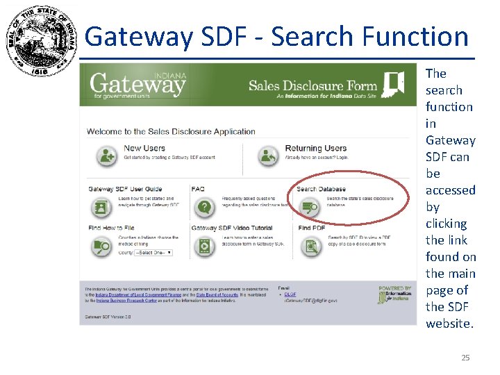 Gateway SDF - Search Function The search function in Gateway SDF can be accessed