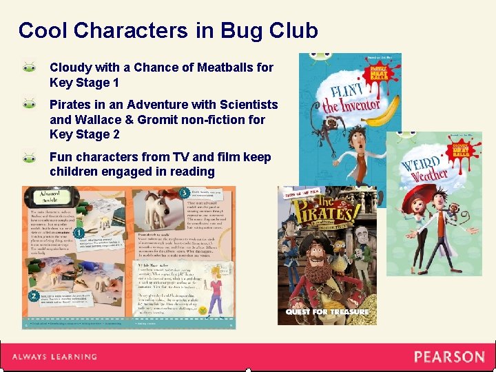 Cool Characters in Bug Club Cloudy with a Chance of Meatballs for Key Stage