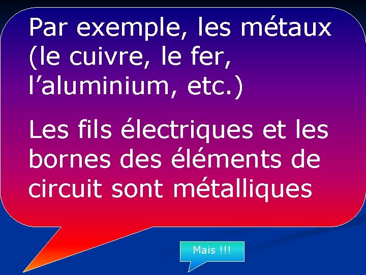 Par exemple, les métaux (le cuivre, le fer, l’aluminium, etc. ) Les fils électriques