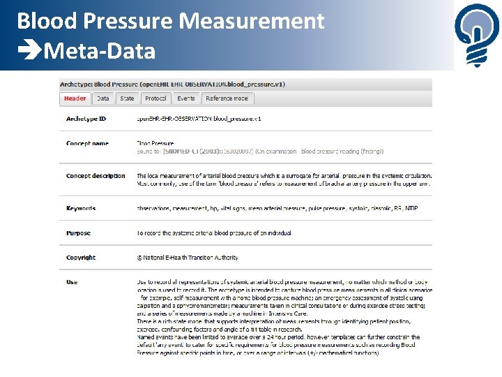 Blood Pressure Measurement Meta-Data 