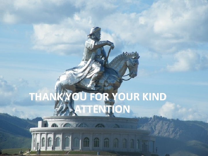 THANK YOU FOR YOUR KIND ATTENTION 