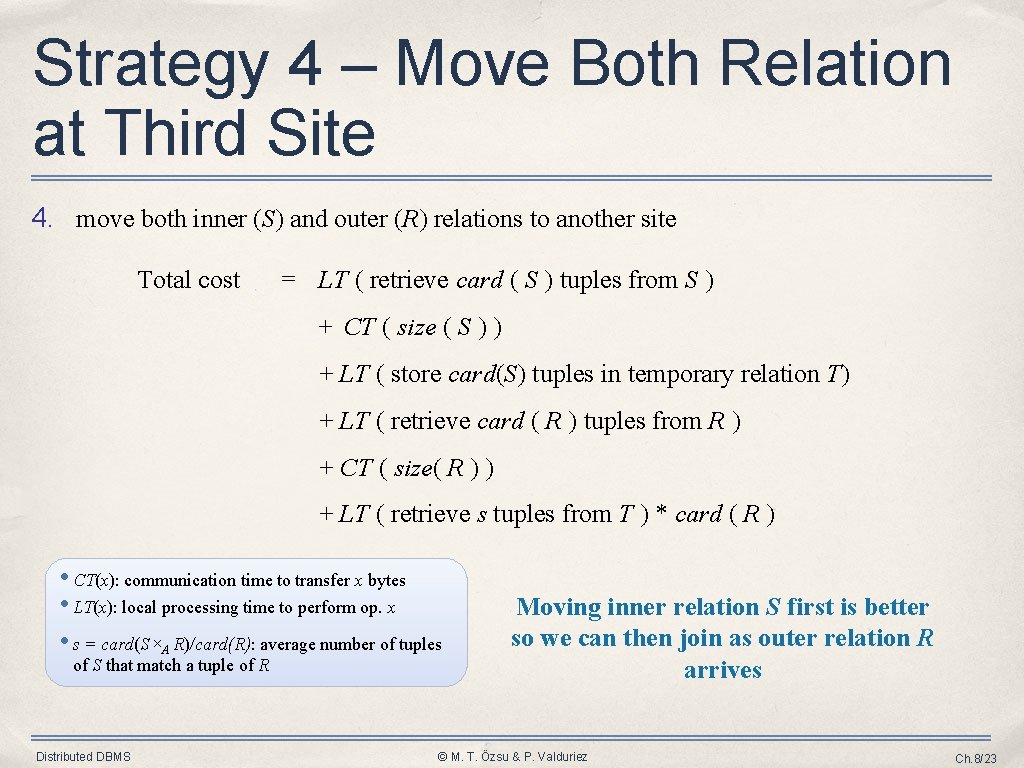 Strategy 4 – Move Both Relation at Third Site 4. move both inner (S) Strategy 4 – Move Both Relation at Third Site 4. move both inner (S)