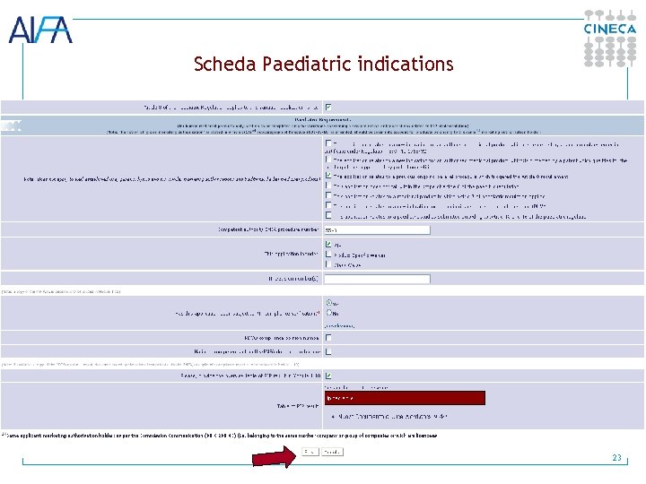 Scheda Paediatric indications 23 