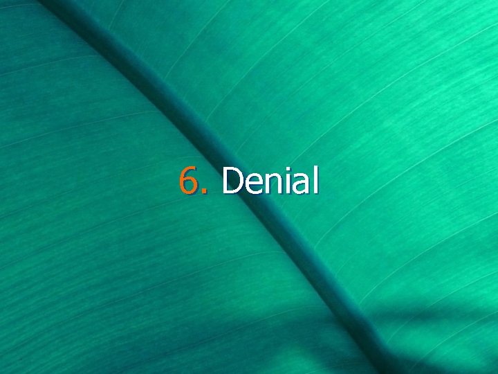 6. Denial 