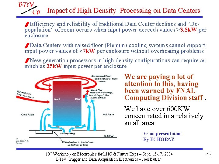 Impact of High Density Processing on Data Centers /Efficiency and reliability of traditional Data