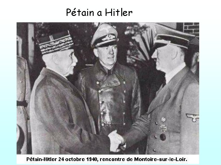 Pétain a Hitler 