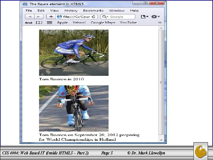 CIS 4004: Web Based IT (Inside HTML 5 – Part 2) Page 5 ©