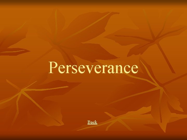 Perseverance Back 