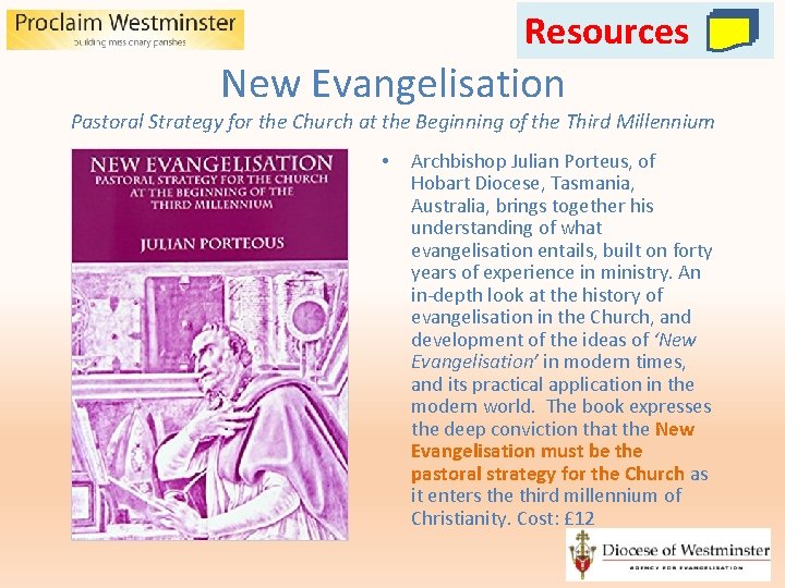 Resources New Evangelisation Pastoral Strategy for the Church at the Beginning of the Third