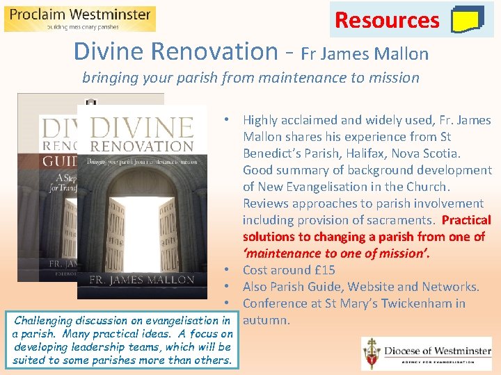 Resources Divine Renovation - Fr James Mallon bringing your parish from maintenance to mission