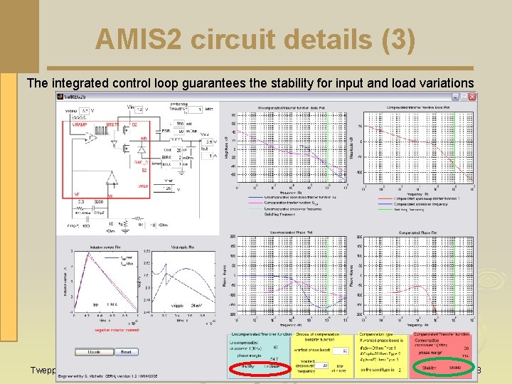 AMIS 2 circuit details (3) The integrated control loop guarantees the stability for input