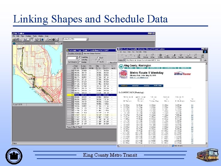 Linking Shapes and Schedule Data King County Metro Transit 