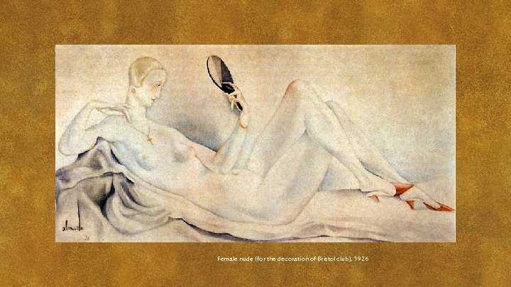 Female nude (for the decoration of Bristol club), 1926 