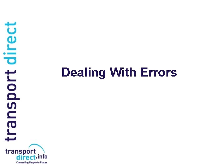 Dealing With Errors 