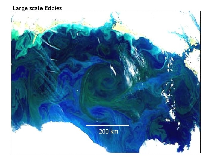 Large scale Eddies 200 km 