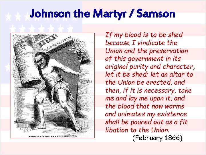 Johnson the Martyr / Samson If my blood is to be shed because I