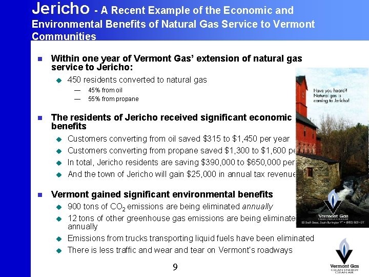 Jericho - A Recent Example of the Economic and Environmental Benefits of Natural Gas