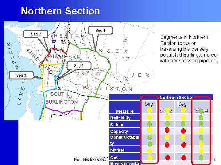 Northern Section Seg 4 Seg 2 Segments in Northern Section focus on traversing the