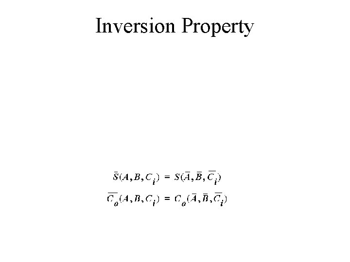 Inversion Property 