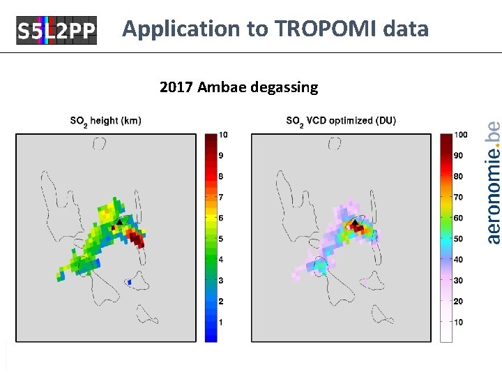 Application to TROPOMI data 2017 Ambae degassing 