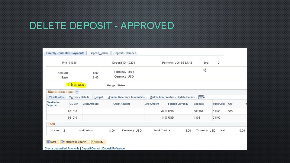 DELETE DEPOSIT - APPROVED 
