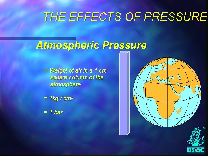 THE EFFECTS OF PRESSURE Atmospheric Pressure = Weight of air in a 1 cm