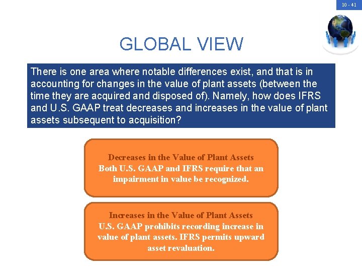 10 - 41 GLOBAL VIEW There is one area where notable differences exist, and