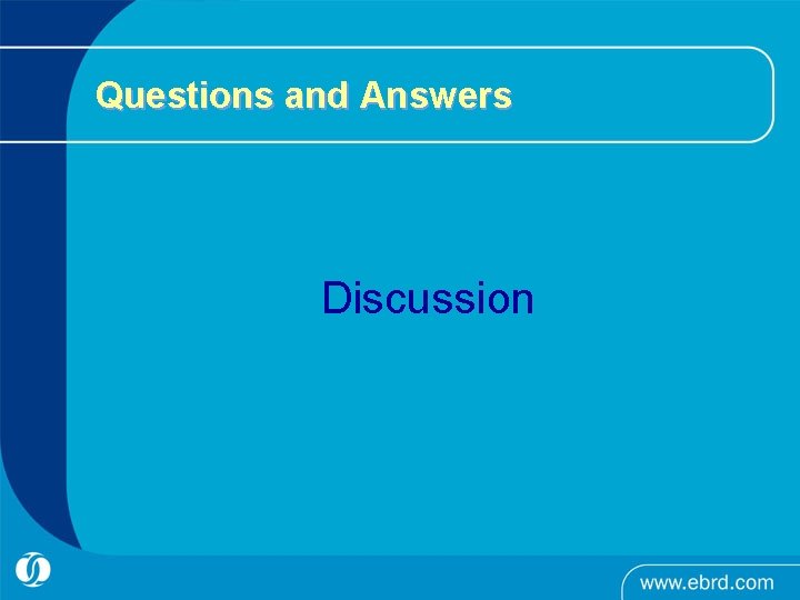 Questions and Answers Discussion 