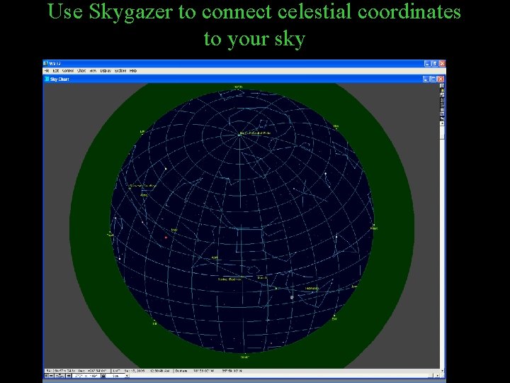 Use Skygazer to connect celestial coordinates to your sky 