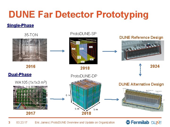 DUNE Far Detector Prototyping Single-Phase 35 -TON 2016 Dual-Phase Proto. DUNE-SP Proto. DUNE-DP 2017