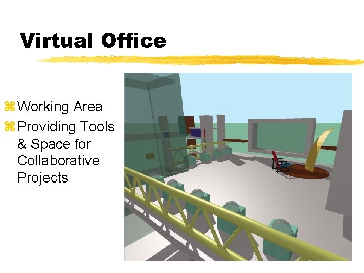 Virtual Office z Working Area z Providing Tools & Space for Collaborative Projects 