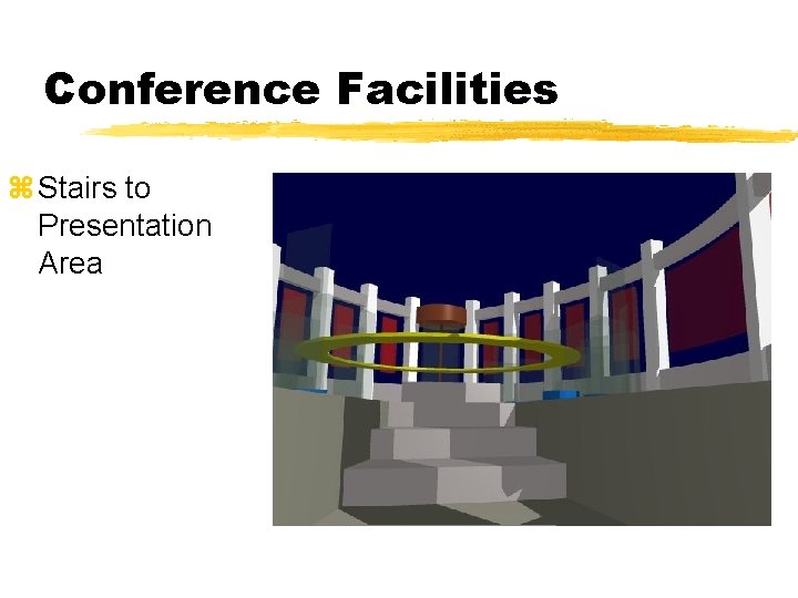 Conference Facilities z Stairs to Presentation Area 