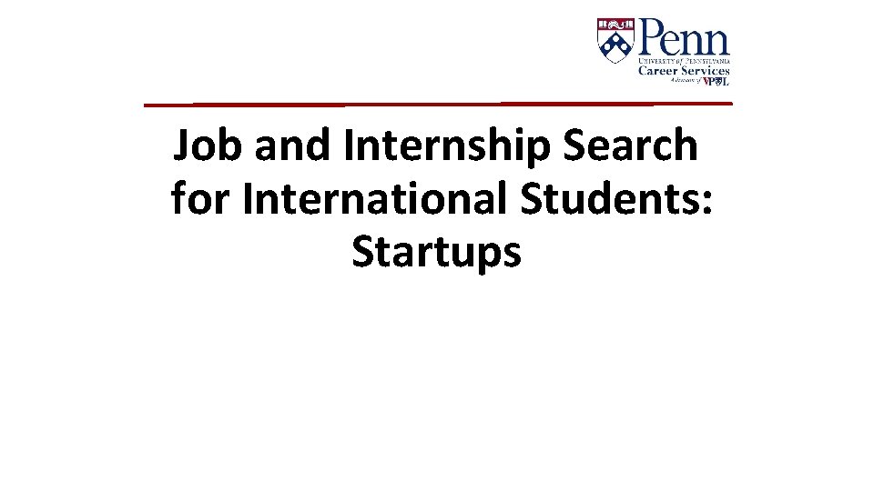 Job and Internship Search for International Students: Startups 