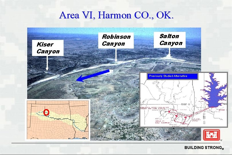Area VI, Harmon CO. , OK. Kiser Canyon Robinson Canyon Salton Canyon Previously Studied