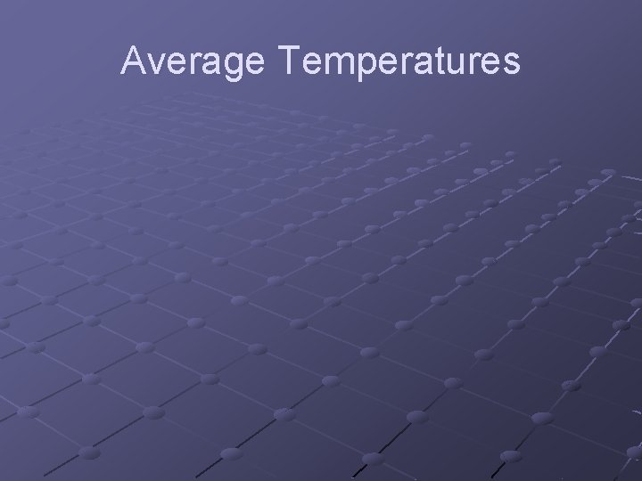 Average Temperatures 