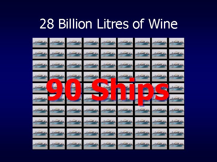 28 Billion Litres of Wine 90 Ships 