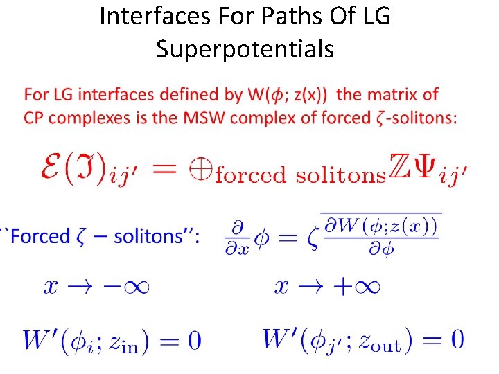 Interfaces For Paths Of LG Superpotentials 
