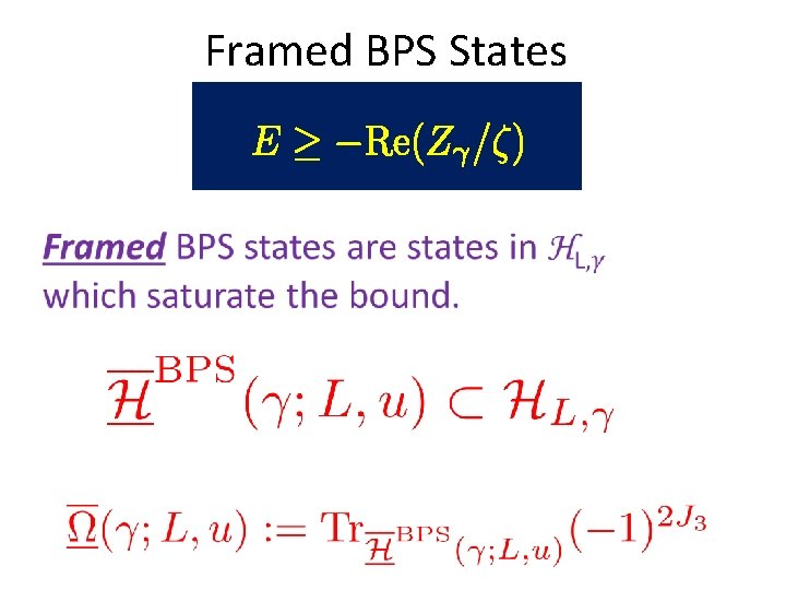 Framed BPS States 