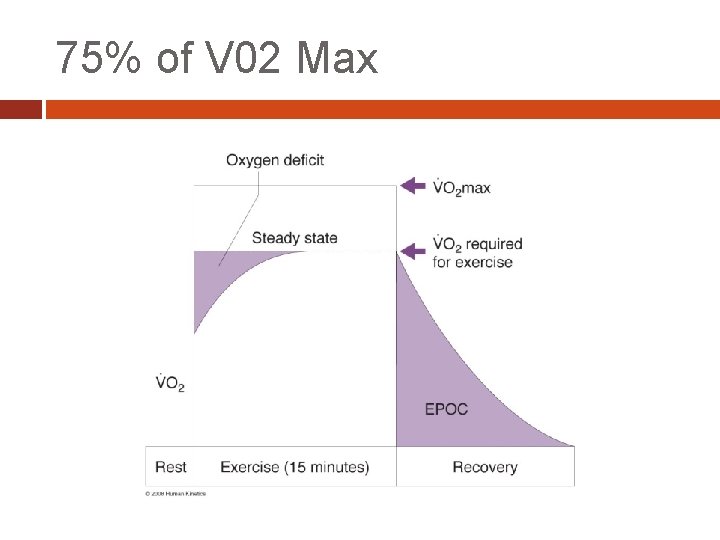 75% of V 02 Max 