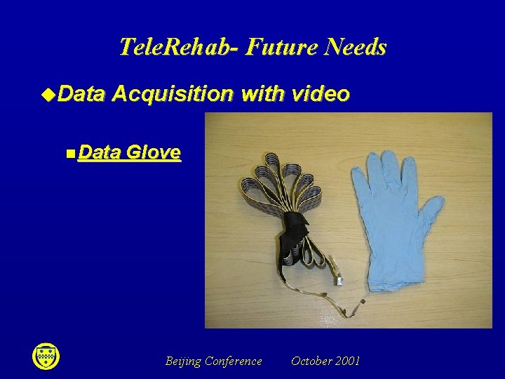 Tele. Rehab- Future Needs u. Data Acquisition with video n Data Glove Beijing Conference