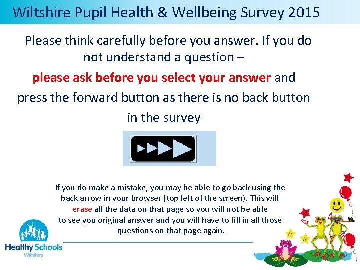  Wiltshire Pupil Health & Wellbeing Survey 2015 Please think carefully before you answer.