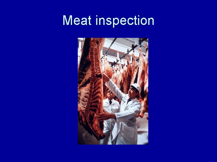 Meat inspection 