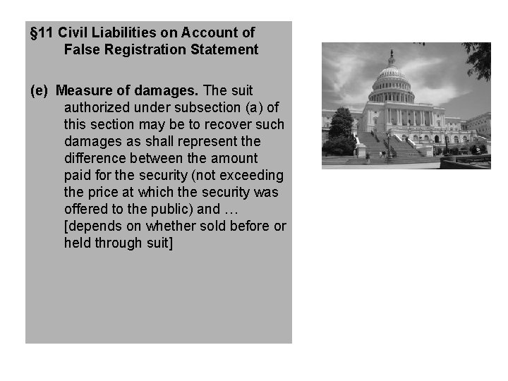 § 11 Civil Liabilities on Account of False Registration Statement (e) Measure of damages.