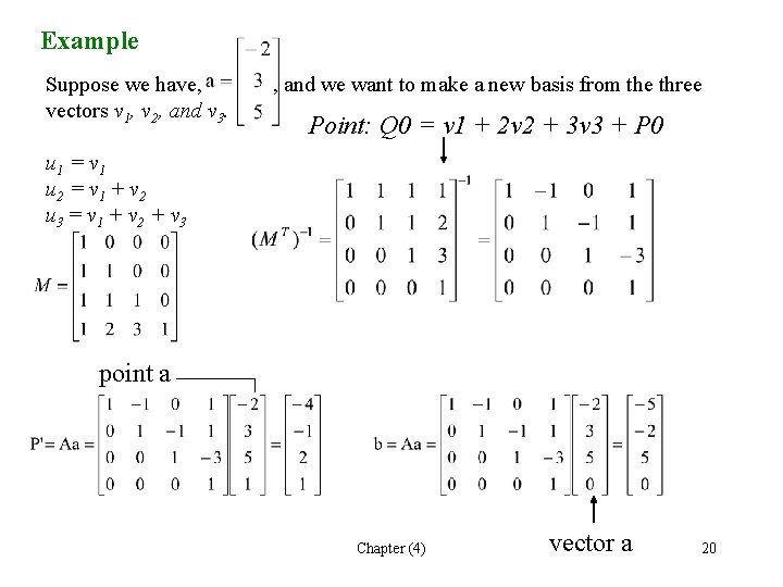Example Suppose we have, vectors v 1, v 2, and v 3. , and