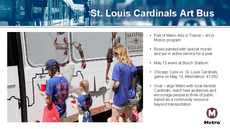 St. Louis Cardinals Art Bus • Part of Metro Arts in Transit – Art