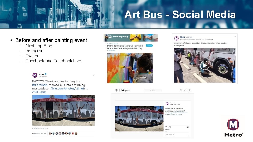 Art Bus - Social Media • Before and after painting event – – Nextstop