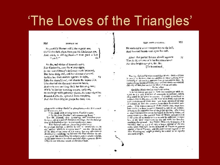 ‘The Loves of the Triangles’ 
