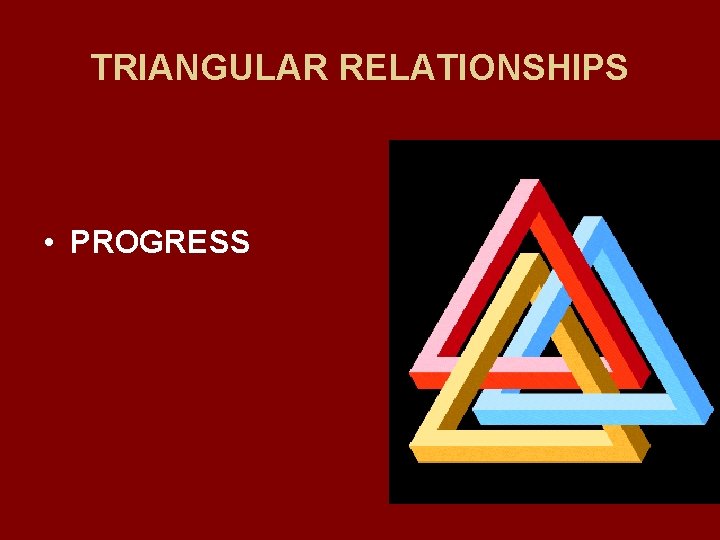 TRIANGULAR RELATIONSHIPS • PROGRESS 