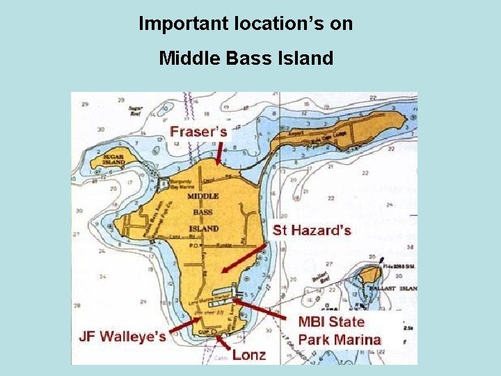 Important location’s on Middle Bass Island 