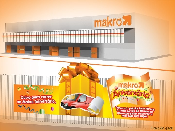 Banner Carrinho Faixa. Tablóide de. Makro gradil 